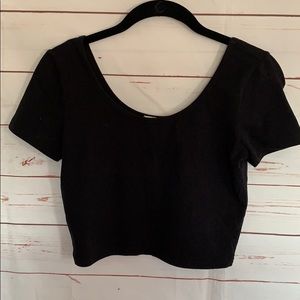 Black Crop Top Tee